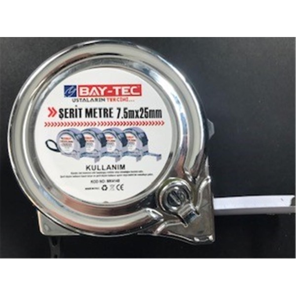 Bay-Tec Mk4148 7.5Mt 25MM Krom Şerit Metre Bay-Tec Mk4148 7.5Mt 25MM Krom Şerit Metre