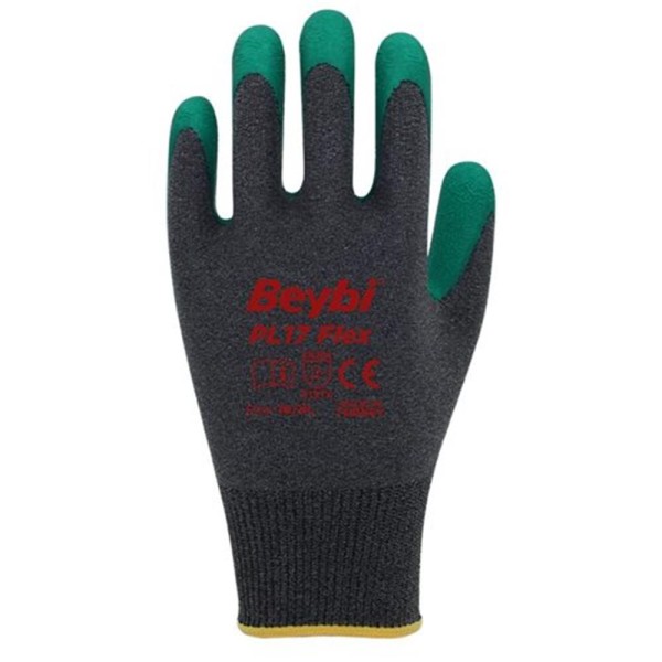 BEYBİ PL-17 Flex 10 Beden Gri-Yeşil Polyesyter Likralı İpten Örülmüş Lateks Kaplı 12li Paket (3131X) BEYBİ PL-17 Flex 10 Beden Gri-Yeşil Polyesyter Likralı İpten Örülmüş Lateks Kaplı 12li Paket (3131X)