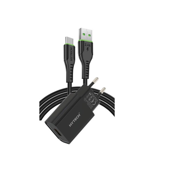 Hytech HY-XE26T Type-C Kablolu 2100MA Ev Şarj 11W + 2,4A Siyah Şarj Adaptör Seti Hytech HY-XE26T Type-C Kablolu 2100MA Ev Şarj 11W + 2,4A Siyah Şarj Adaptör Seti