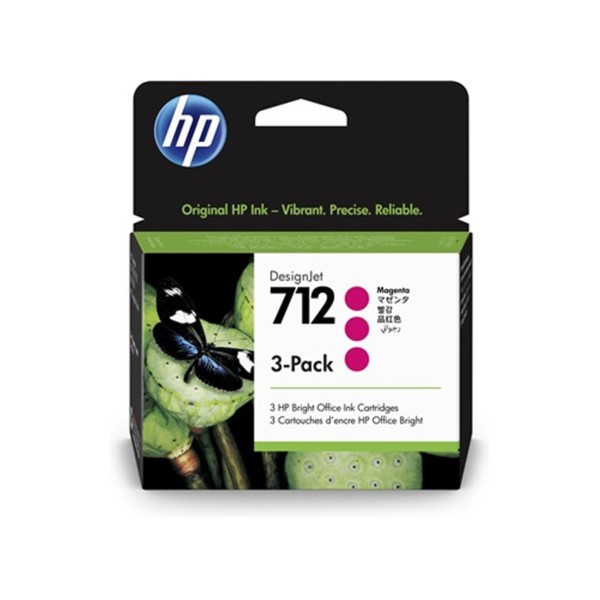 HP 712 Magenta Kırmızı 29ML 3Lü Paket Plotter Kartuşu 3ED78A HP 712 Magenta Kırmızı 29ML 3Lü Paket Plotter Kartuşu 3ED78A