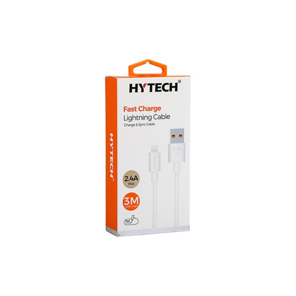 Hytech HY-X99 3m 2.4A Usb to Lightning Beyaz Data + Sarj Kablosu Hytech HY-X99 3m 2.4A Usb to Lightning Beyaz Data + Sarj Kablosu