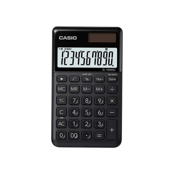 Casio SL-1000SC-BK Cep Tipi 10 Hane Siyah Hesap Makinesi Casio SL-1000SC-BK Cep Tipi 10 Hane Siyah Hesap Makinesi