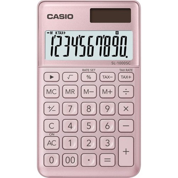 Casio SL-1000SC-PK Cep Tipi 10 Hane Pembe Hesap Makinesi Casio SL-1000SC-PK Cep Tipi 10 Hane Pembe Hesap Makinesi