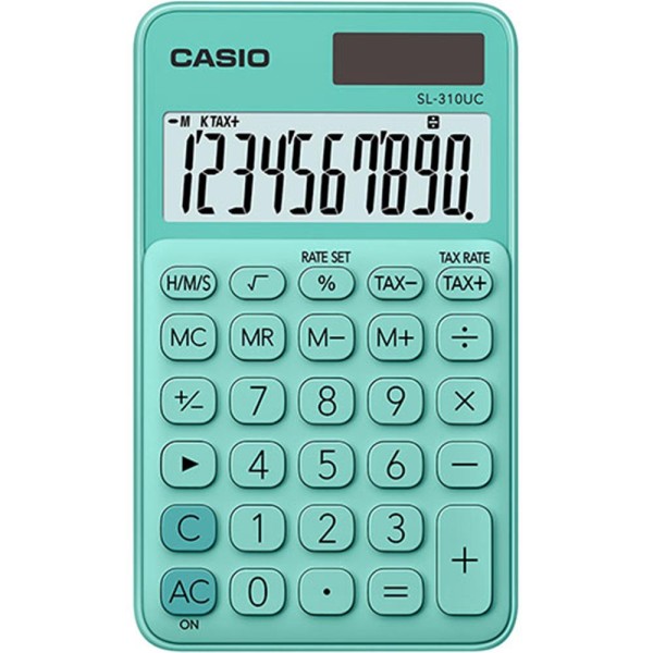 Casio SL-310UC-GN Cep Tipi 10 Hane Yeşil Hesap Makinesi Casio SL-310UC-GN Cep Tipi 10 Hane Yeşil Hesap Makinesi