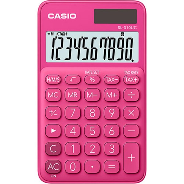 Casio SL-310UC-RD Cep Tipi 10 Hane Koyu Pembe Hesap Makinesi Casio SL-310UC-RD Cep Tipi 10 Hane Koyu Pembe Hesap Makinesi