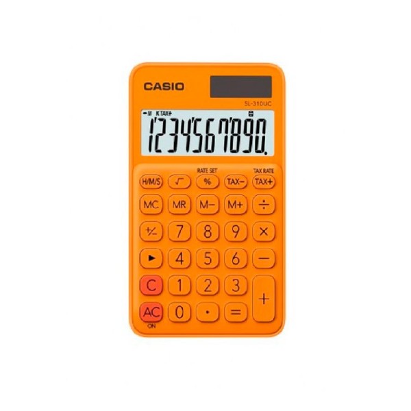 Casio SL-310UC-RG Cep Tipi 10 Hane Turuncu Hesap Makinesi Casio SL-310UC-RG Cep Tipi 10 Hane Turuncu Hesap Makinesi