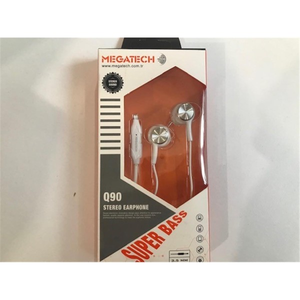Megatech QG-90 Beyaz Mikrofonlu Kulaklık Mıknatıslı Megatech QG-90 Beyaz Mikrofonlu Kulaklık Mıknatıslı