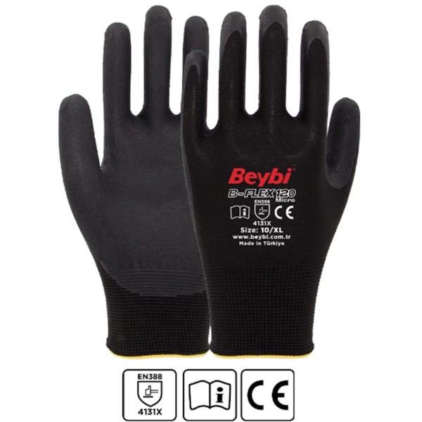 Beybi B-FLEX120 9Beden 12li Micro Köpük Nitril Eldiven (4131X) Beybi B-FLEX120 9Beden 12li Micro Köpük Nitril Eldiven (4131X)