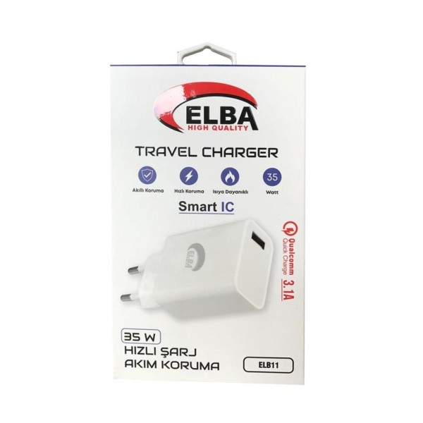 Elba ELB11 Elb-35w USB 35w Hızlı Şarj Akım Koruma EV Şarj Kafa Elba ELB11 Elb-35w USB 35w Hızlı Şarj Akım Koruma EV Şarj Kafa