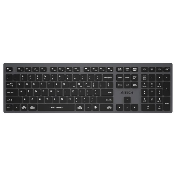 A4 Tech Fstyler FBX50C Gri Bluetooth+2.4G Nano Fn Şarjlı Multimedya Klavye A4 Tech Fstyler FBX50C Gri Bluetooth+2.4G Nano Fn Şarjlı Multimedya Klavye