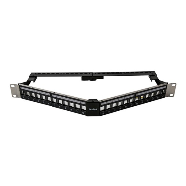 S-link SL-P626 24lü Kolay Kullanımlı, FTP Boş V Şeklinde Patch Panel S-link SL-P626 24lü Kolay Kullanımlı, FTP Boş V Şeklinde Patch Panel
