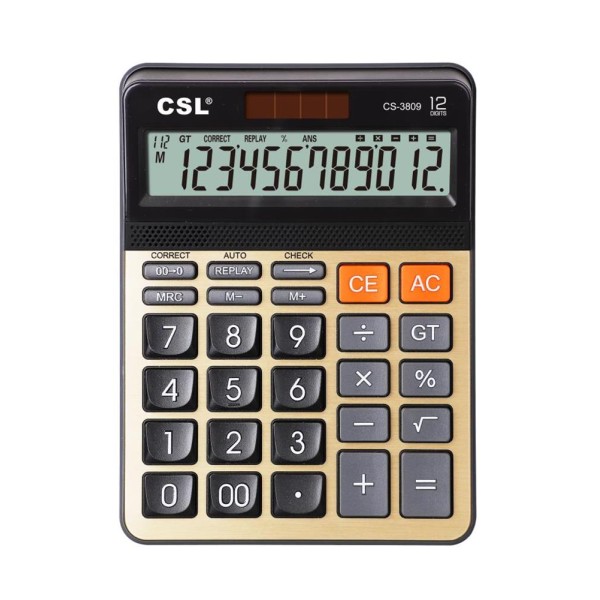 CSL CS-3809 12 Hane Masa Tipi Hesap Makinesi CSL CS-3809 12 Hane Masa Tipi Hesap Makinesi