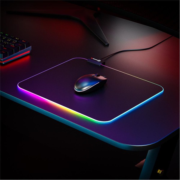 Rampage Pulsar MP-21 Siyah 252-328-3mm RGB Ledli Gaming Mouse Pad Rampage Pulsar MP-21 Siyah 252-328-3mm RGB Ledli Gaming Mouse Pad