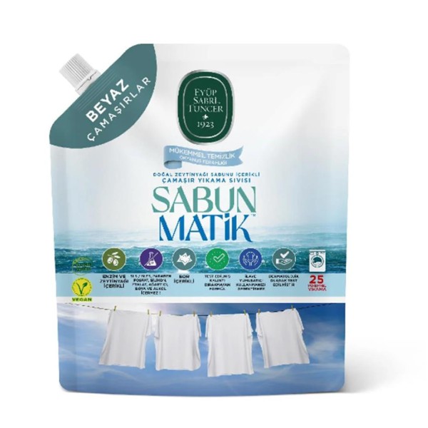 Doğal Zeytinyağı İçerikli Çamaşır Sıvısı Beyaz 1,5 lt Doğal Zeytinyağı İçerikli Çamaşır Sıvısı Beyaz 1,5 lt