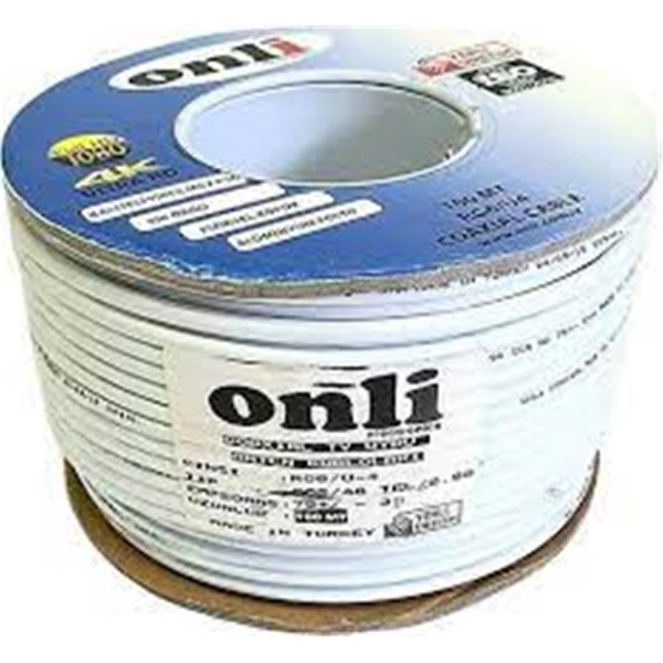 Onli ON-4803 RG6-U4 48 Tel 0,90 CCS-AL 100 metre Anten Uydu Kablosu