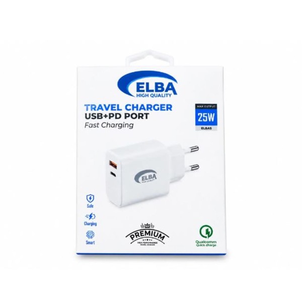 Elba ELB15 25W 3.0A Usb-A To Usb-C Çift Girişli Hızlı Şarj Akım Koruma Isıya Dayanıklı EV Şarj Kafa Elba ELB15 25W 3.0A Usb-A To Usb-C Çift Girişli Hızlı Şarj Akım Koruma Isıya Dayanıklı EV Şarj Kafa