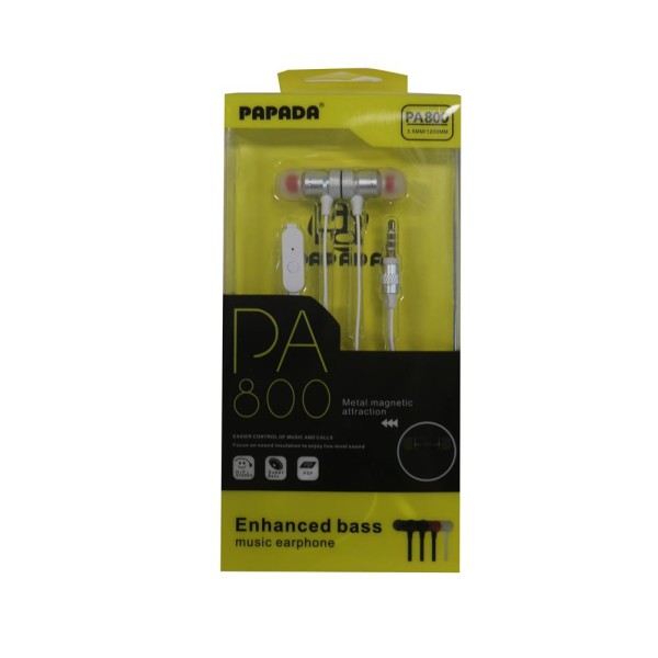 Megatech Papada PA800 Beyaz Renk Mikrofonlu Mıknatıslı Kulaklık Megatech Papada PA800 Beyaz Renk Mikrofonlu Mıknatıslı Kulaklık
