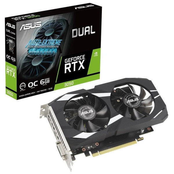 Asus Dual GeForce RTX3050 OC DUAL-RTX3050-O6G NVIDIA 6GB GDDR6 96Bit DX12 Gaming Ekran Kartı Asus Dual GeForce RTX3050 OC DUAL-RTX3050-O6G NVIDIA 6GB GDDR6 96Bit DX12 Gaming Ekran Kartı