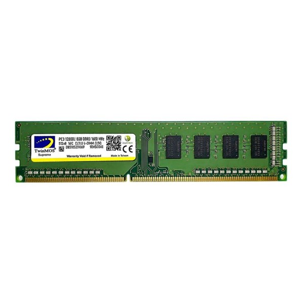 TwinMOS DDR3 8GB 1600MHz 1.5V MDD38GB1600D Desktop Pc Ram TwinMOS DDR3 8GB 1600MHz 1.5V MDD38GB1600D Desktop Pc Ram