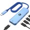 Vcom CUE11s Type-C To 4-Usb-C (10GBps)+Pd 3.0 100W Mavi Çoklayıcı Vcom CUE11s Type-C To 4-Usb-C (10GBps)+Pd 3.0 100W Mavi Çoklayıcı