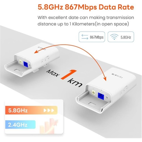 Tenda O1-5G-KIT Outdoor 867 Mbps 9 dBi Dış Mekan Access Point Tenda O1-5G-KIT Outdoor 867 Mbps 9 dBi Dış Mekan Access Point