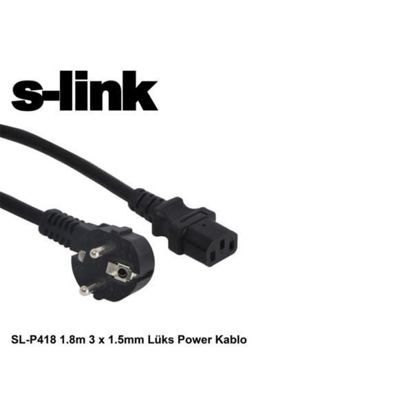 S-link SL-P175 1.5m 0.75mm Lüks Power Kablo S-link SL-P175 1.5m 0.75mm Lüks Power Kablo
