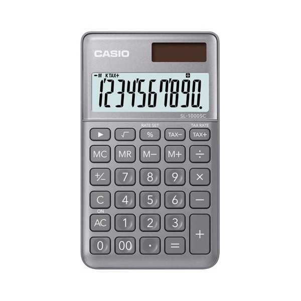 Casio SL-1000SC-GY Cep Tipi 10 Hane Gri Hesap Makinesi Casio SL-1000SC-GY Cep Tipi 10 Hane Gri Hesap Makinesi