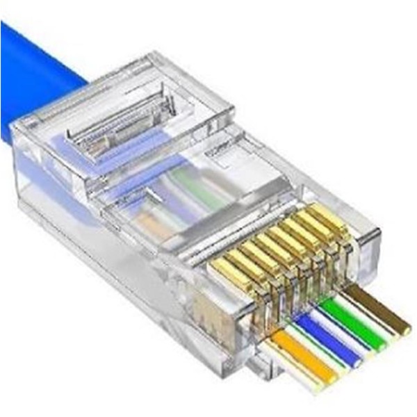 Apronx CAT6 RJ-45 Yeni Nesil Delikli 100 Paket Konnektör Apronx CAT6 RJ-45 Yeni Nesil Delikli 100 Paket Konnektör