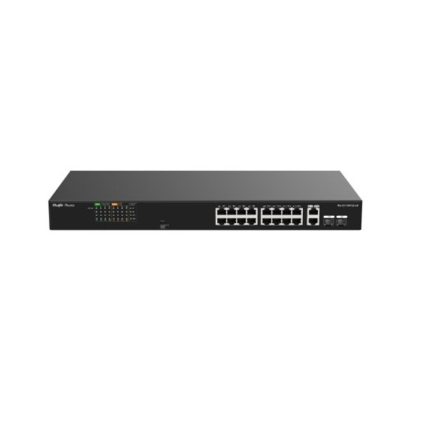 Ruijie-Reyee RG-ES118FGS-LP 16 Port POE+ 2 Port 10-100-1000 Mbps + 2 Port SFP 120W