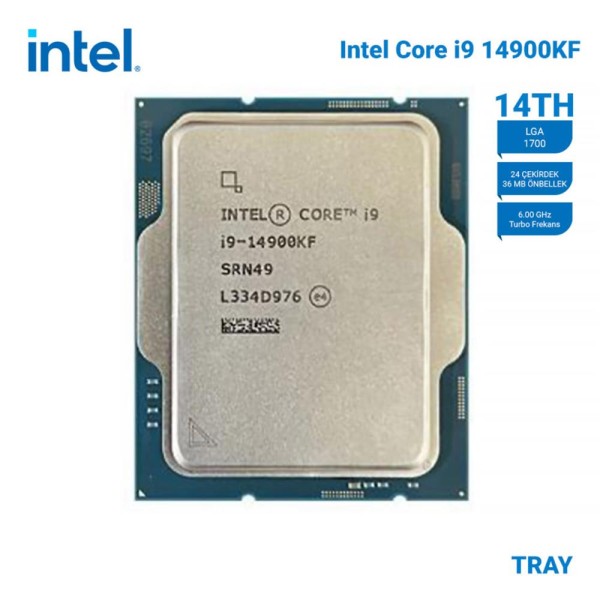 Intel Core i9 14900KF TRAY 3.2GHz 36MB Önbellek 24 Çekirdek 1700 10nm Kutusuz İşlemci Intel Core i9 14900KF TRAY 3.2GHz 36MB Önbellek 24 Çekirdek 1700 10nm Kutusuz İşlemci