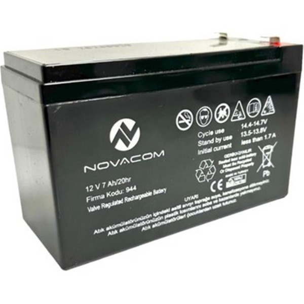 Nova 12V 7A Bakımsız Kuru Akü 2Kg Ups Uyumlu Nova 12V 7A Bakımsız Kuru Akü 2Kg Ups Uyumlu