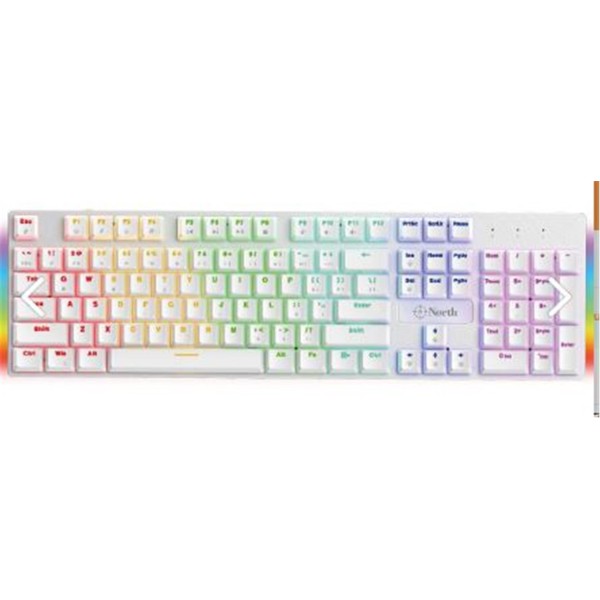 North Shield White Red Switch Türkçe Q RGB Beyaz Mekanik Gaming Klavye North Shield White Red Switch Türkçe Q RGB Beyaz Mekanik Gaming Klavye