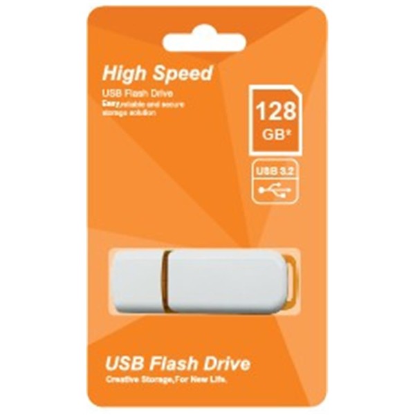Elba 128GB Plastik Beyaz-Turuncu 3.2 USB Flash Bellek Elba 128GB Plastik Beyaz-Turuncu 3.2 USB Flash Bellek