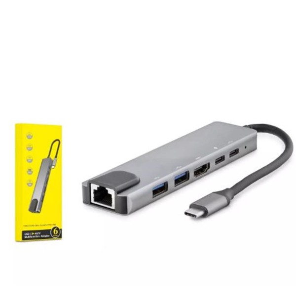 HADRON HDX7791 TYPE-C HDTV COMBO HDMI 4K 30HZ + 2-TYPE-C + 2-USB3.0 + LAN 6IN1 GRİ HADRON HDX7791 TYPE-C HDTV COMBO HDMI 4K 30HZ + 2-TYPE-C + 2-USB3.0 + LAN 6IN1 GRİ