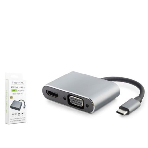 HADRON HDX7838 TYPE-C TO HDTV HDMI 4K 30HZ + VGA 2IN1 GRİ HADRON HDX7838 TYPE-C TO HDTV HDMI 4K 30HZ + VGA 2IN1 GRİ