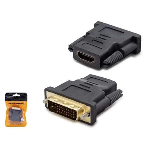 HADRON HDX1260 DVI (M) TO HDMI (F) ADAPTÖR 24+5 SİYAH HADRON HDX1260 DVI (M) TO HDMI (F) ADAPTÖR 24+5 SİYAH