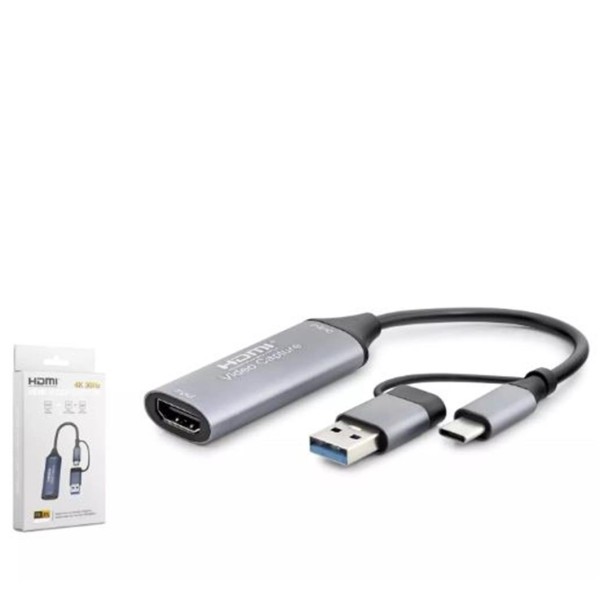 HADRON HDX7844 HDMI VIDEO CAPTURE TYPE-C+USB TO 4K 30HZ HADRON HDX7844 HDMI VIDEO CAPTURE TYPE-C+USB TO 4K 30HZ