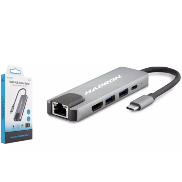 HADRON HDX7831 TYPE-C HDTV COMBO HDMI 4K 30HZ + TYPE-C + 2-USB3.0 + LAN 5IN1 GRİ HADRON HDX7831 TYPE-C HDTV COMBO HDMI 4K 30HZ + TYPE-C + 2-USB3.0 + LAN 5IN1 GRİ