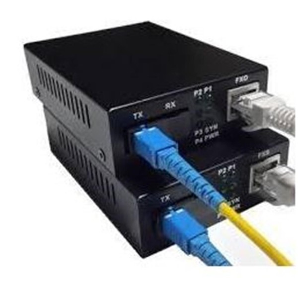 Teldata Media Converter Single Mode 10-100-1000 3 Km Only SC-SX TX-A-B-KITSET