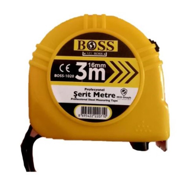 Boss Şerit Metre 16mm 3 metre Boss Şerit Metre 16mm 3 metre