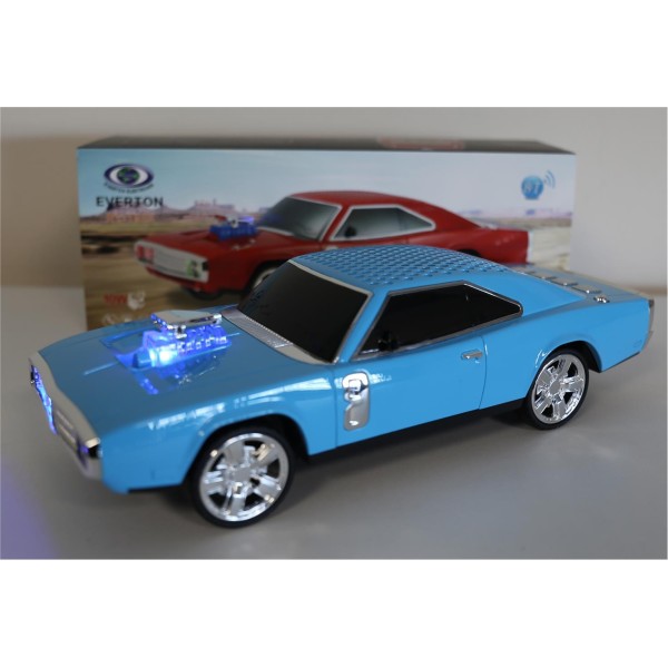 EVERTON RT-1959 Mavi (Blue) Arabalı  Bluetooth Fm-Usb-Tf-Aux Şarjlı Nostaljik Radyo