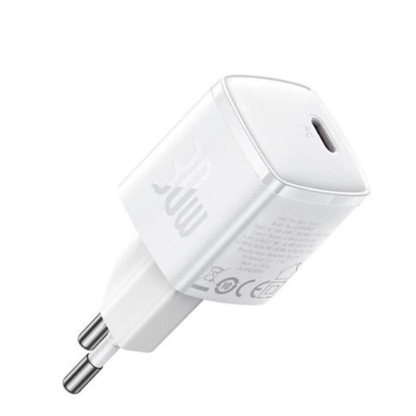 Baseus CCXF000302 30W USB-C Beyaz Şarj Adaptörü Baseus CCXF000302 30W USB-C Beyaz Şarj Adaptörü