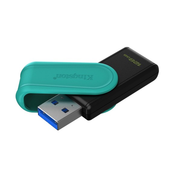 Kingston DTXS-128GB 128GB Portable USB 3.2 Gen1 DataTraveler ExodiaS (Black-Turquoise) Flash Bellek Kingston DTXS-128GB 128GB Portable USB 3.2 Gen1 DataTraveler ExodiaS (Black-Turquoise) Flash Bellek