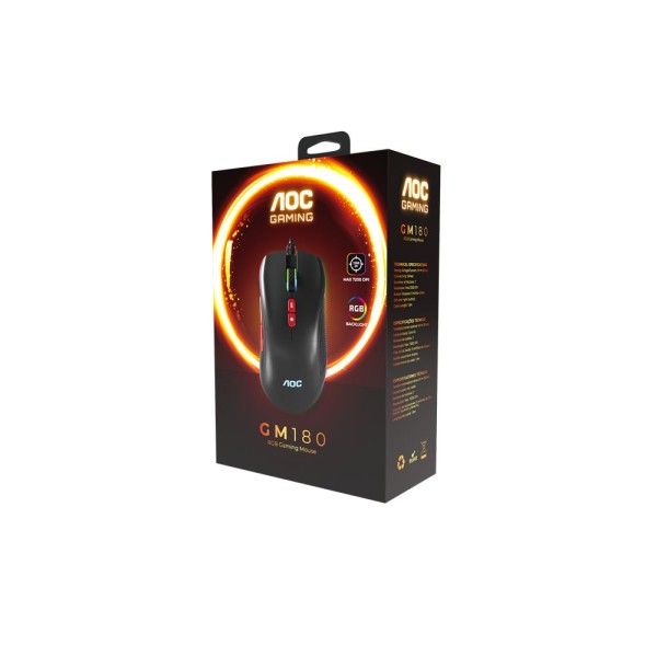 AOC GM180B-LA Kablolu RGB Gaming Mouse AOC GM180B-LA Kablolu RGB Gaming Mouse