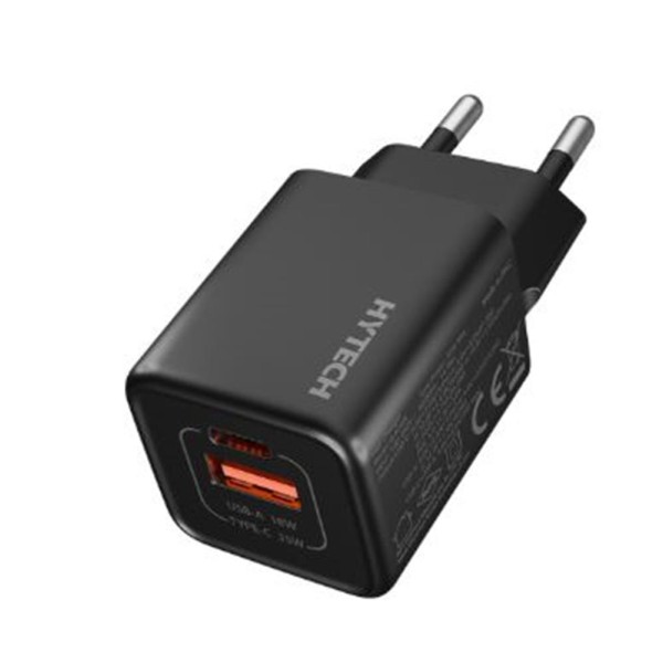 Hytech HY-XEG35 Type USB-C 35W PD + 18W USB QC 3.0 GAN PD-PPS Siyah Hızlı Ev Şarj Adaptörü Hytech HY-XEG35 Type USB-C 35W PD + 18W USB QC 3.0 GAN PD-PPS Siyah Hızlı Ev Şarj Adaptörü