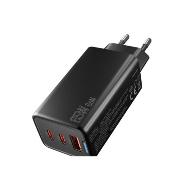 Hytech HY-XEG65 2-USB-C + USB-A GAN PD 65W - QC 18W Type PD-PPS Siyah EV-NOTEBOOK Şarj Adaptör Hytech HY-XEG65 2-USB-C + USB-A GAN PD 65W - QC 18W Type PD-PPS Siyah EV-NOTEBOOK Şarj Adaptör
