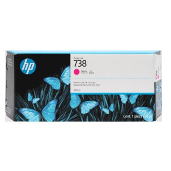 HP 738 Magenta Kırmızı 300ML Plotter Kartuşu 676M7A HP 738 Magenta Kırmızı 300ML Plotter Kartuşu 676M7A