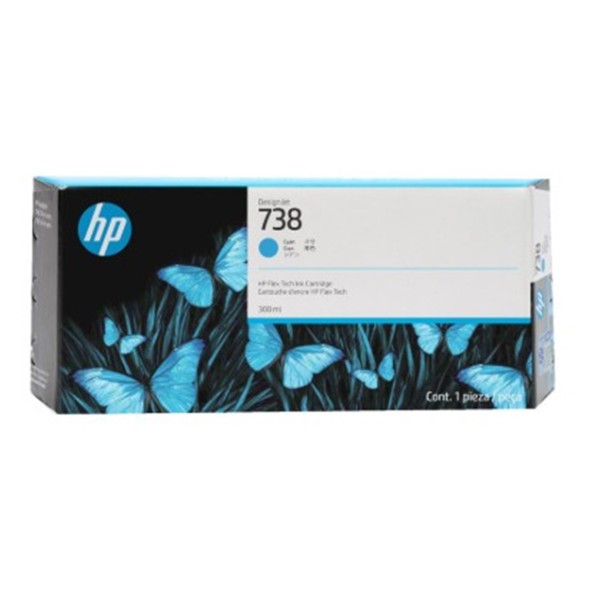 HP 738 Cyan Mavi 300ML Plotter Kartuşu 676M6A HP 738 Cyan Mavi 300ML Plotter Kartuşu 676M6A