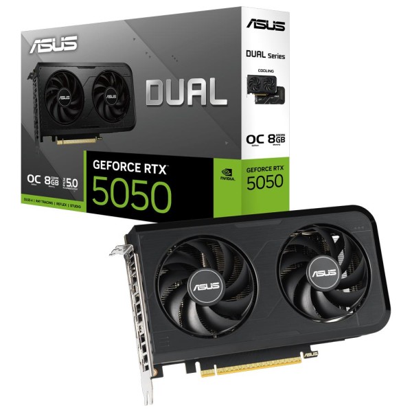 Asus Dual GeForce RTX5050 OC Edition DUAL-RTX5050-O8G-NVIDIA 8GB GDDR6 DLSS 4 128 Bit Ekran Kartı Asus Dual GeForce RTX5050 OC Edition DUAL-RTX5050-O8G-NVIDIA 8GB GDDR6 DLSS 4 128 Bit Ekran Kartı