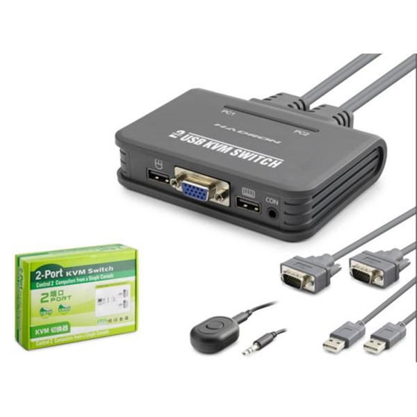 Hadron Hdx1362 Vga Usb Kwm Switch 2Giriş 1Çıkış Kablolu Siyah Hadron Hdx1362 Vga Usb Kwm Switch 2Giriş 1Çıkış Kablolu Siyah